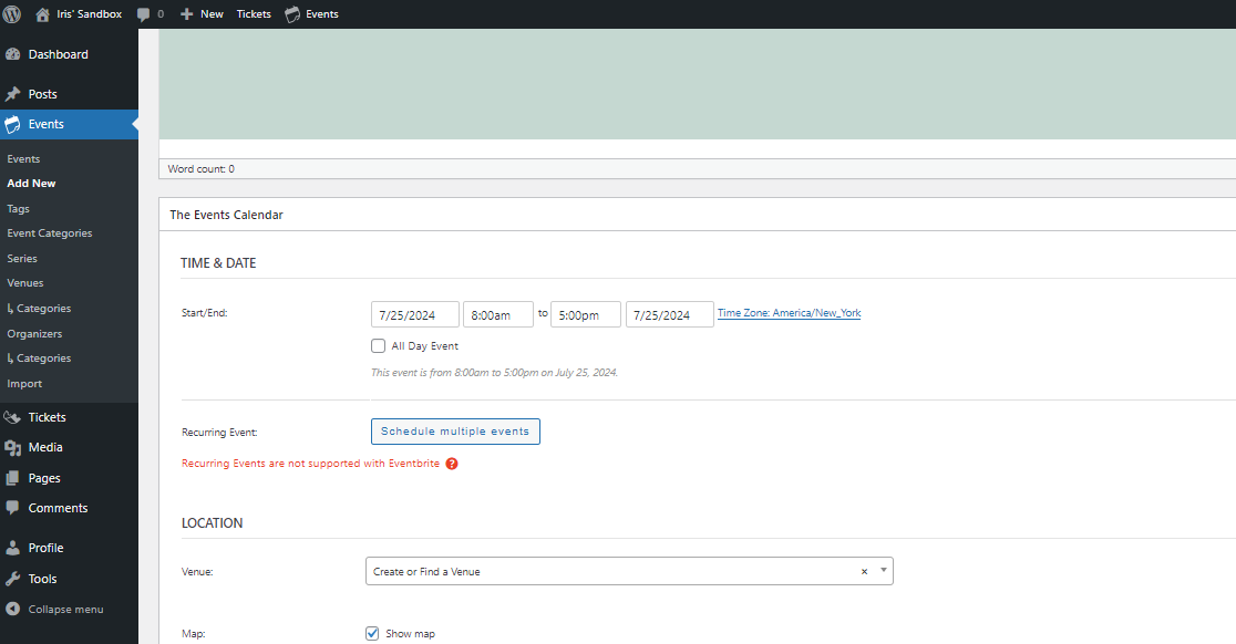 Horizontal interactive website